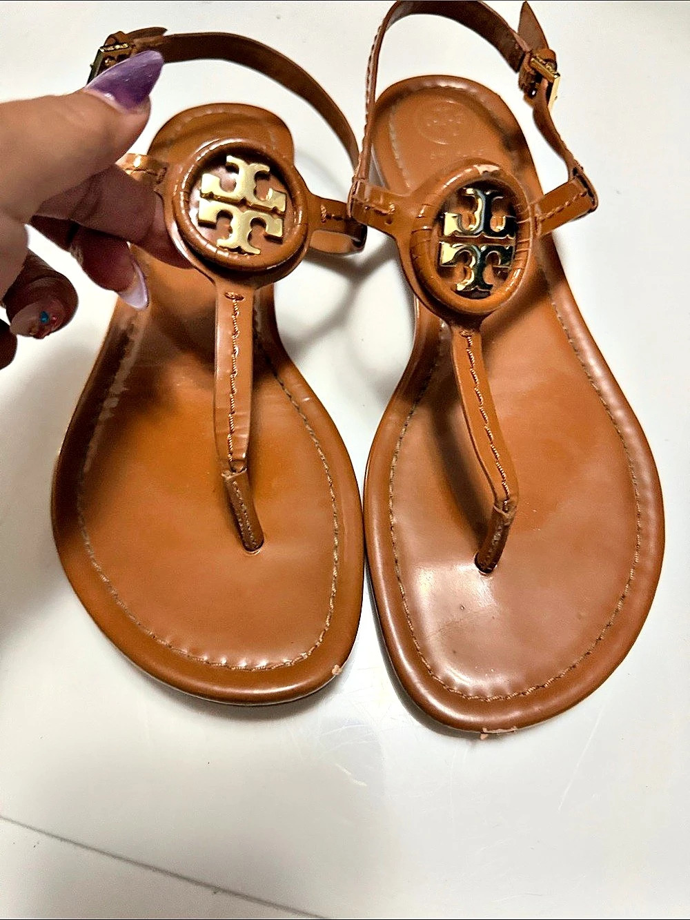 Tory Burch Miller Slingback Sandal Slingback Flat Sandals in Brown